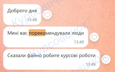 Рекомендация клиента в Telegram